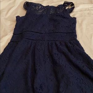 Blue lace dress